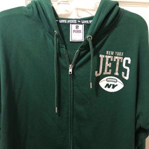 Victoria’s Secret pink jets zip up hoodie